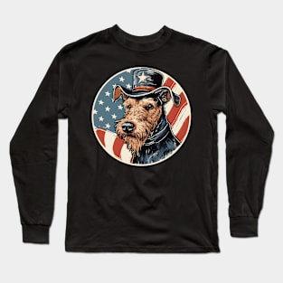 Patriotic Lakeland Terrier Long Sleeve T-Shirt